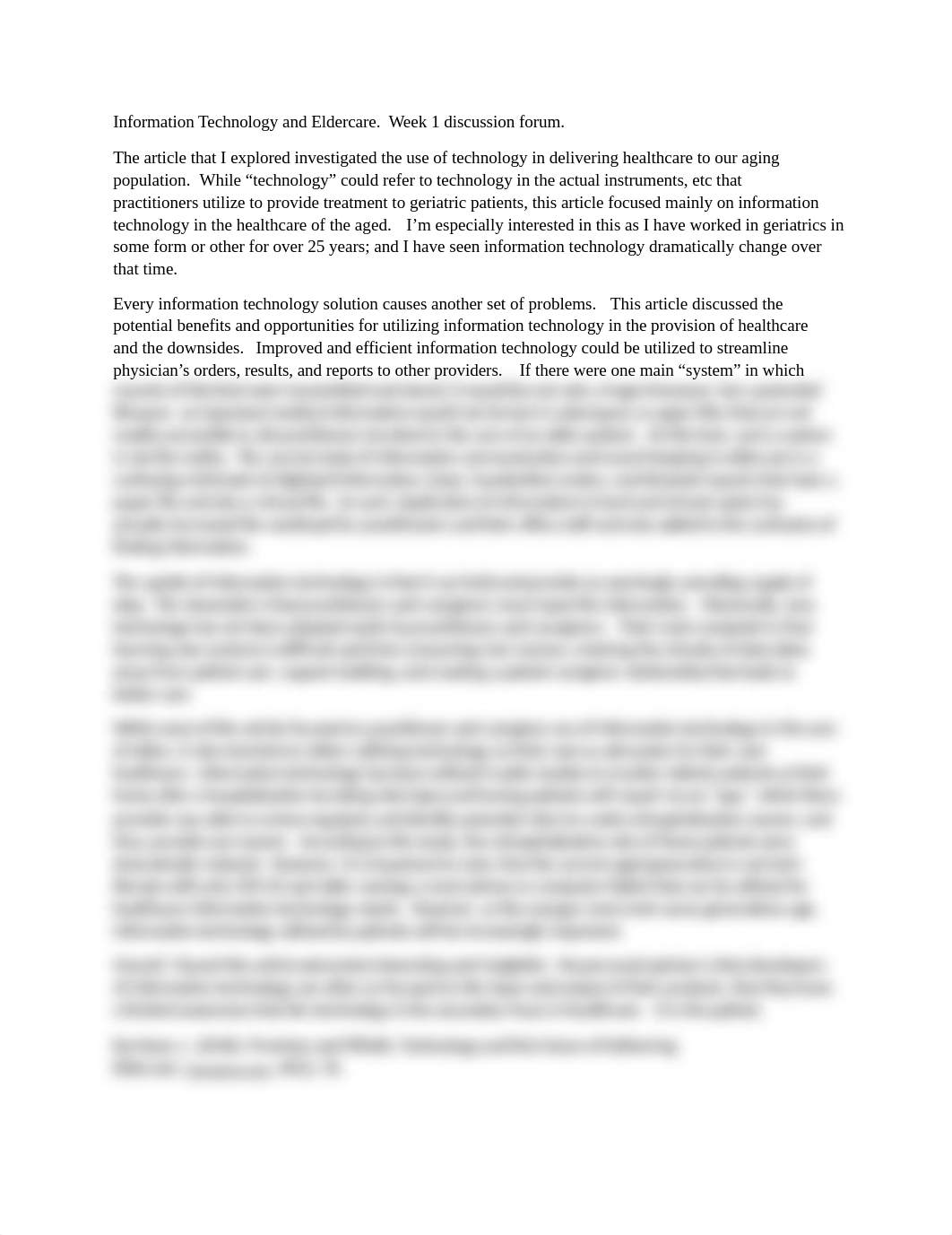 Week 1 discussion  Information technology and geriatric healthcare.docx_duvd5gxiaez_page1