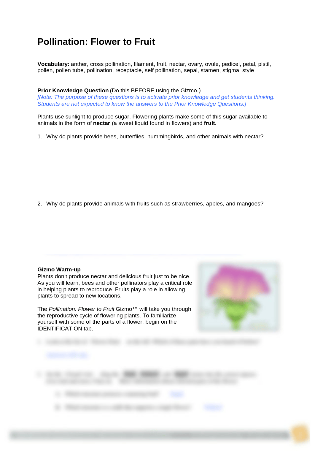 Earth Science Flower Pollination Gizo Answers.doc_duvirwzsdby_page1