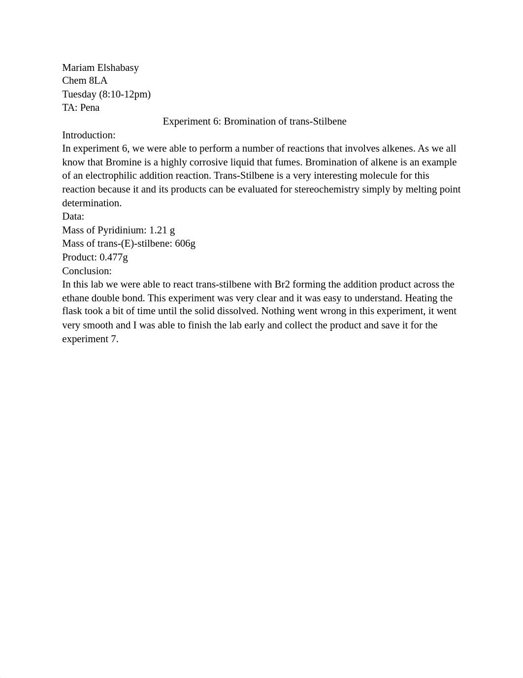 Experiment 6: Bromination of trans-Stilbene_duvlrspj3bj_page1