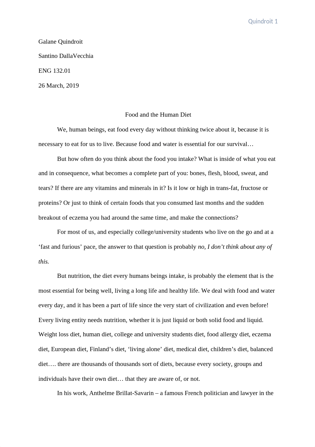 ENG132 Argumentative Essay, Food and the Human Diet.docx_duw3mr3tcuh_page1