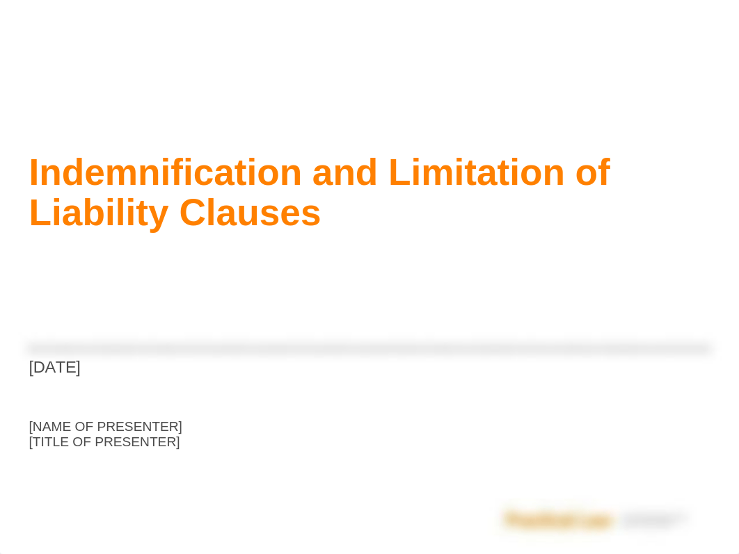 PPT Indemnification and Limitation of Liability Clauses-.ppt_duw5jn13gzu_page1