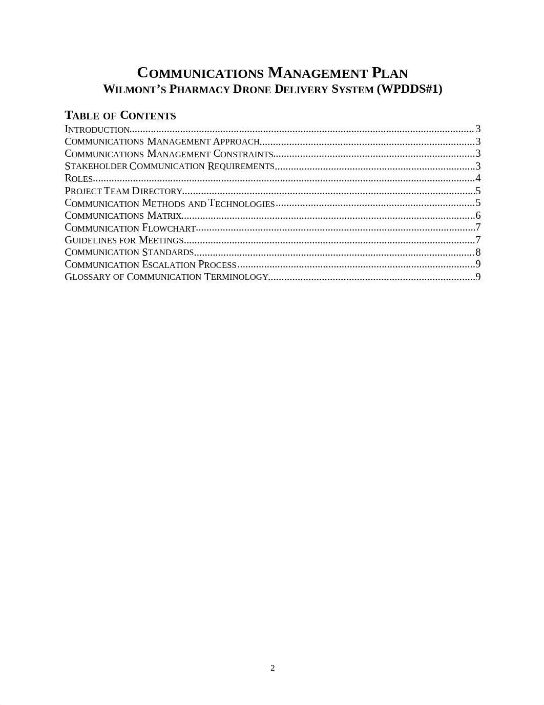 Wilmont's Pharmacy Drone Delivery System (WPDDS#1) Communication-Plan Final.docx_duwoyi27ces_page2