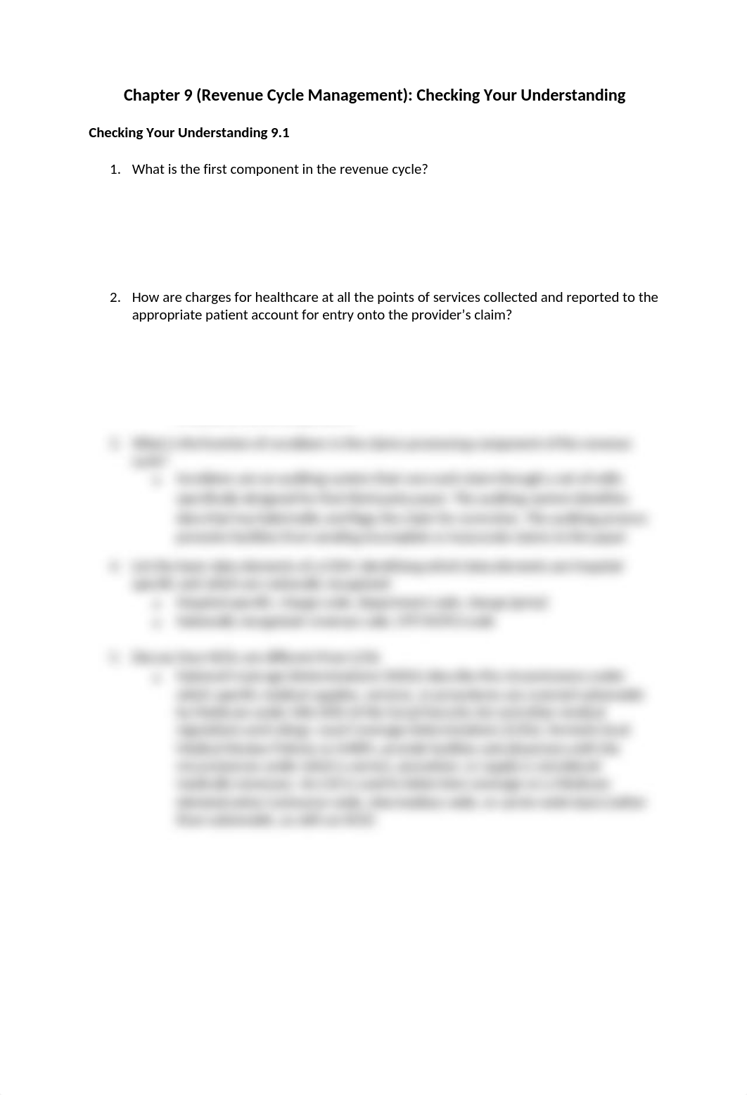 Chapter 9 (Revenue Cycle Management)- Checking Your Understanding .docx_duxb1t4orpf_page1