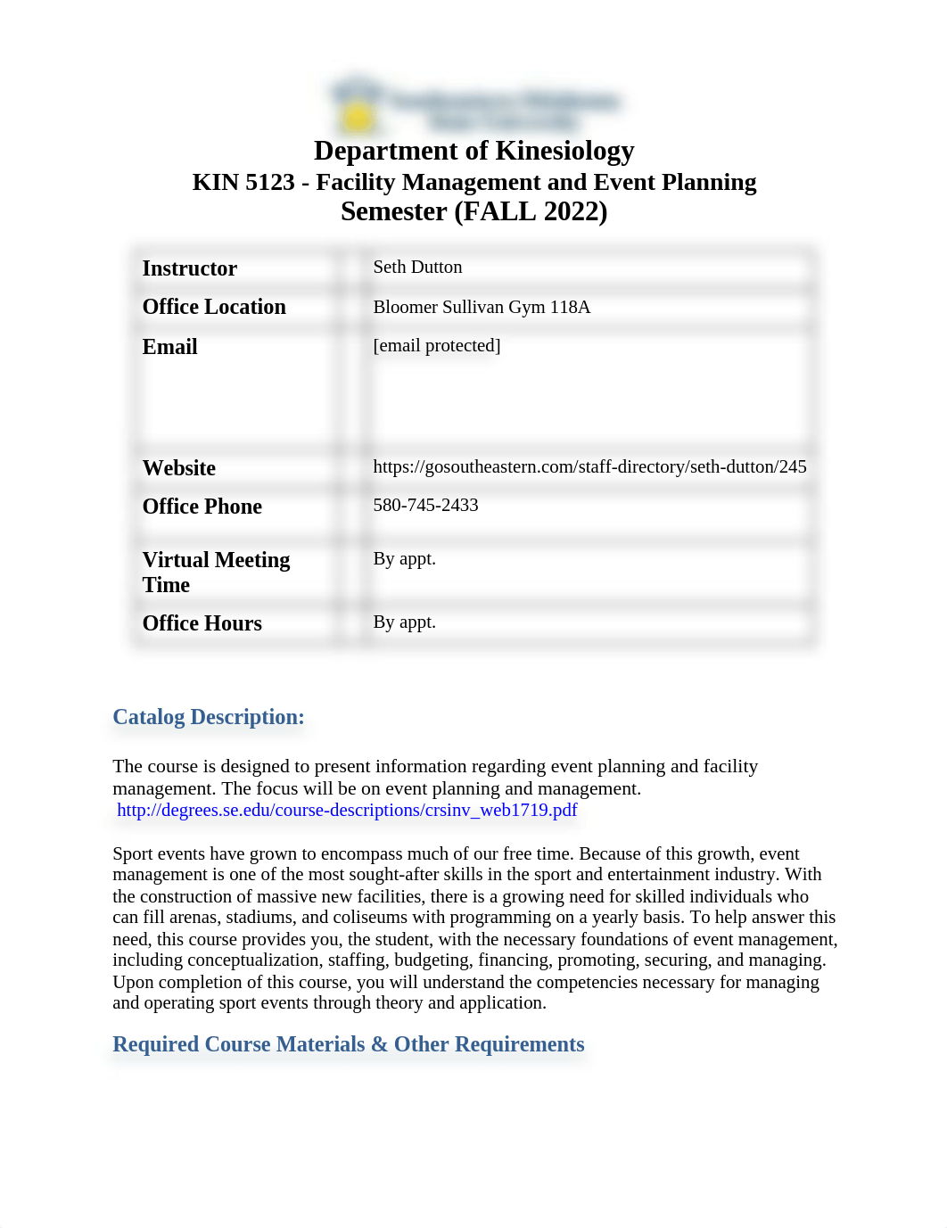 KIN 5123_Syllabus_ Facility Management_F22_STAFF - Dutton.docx_duxeyrtw24z_page1