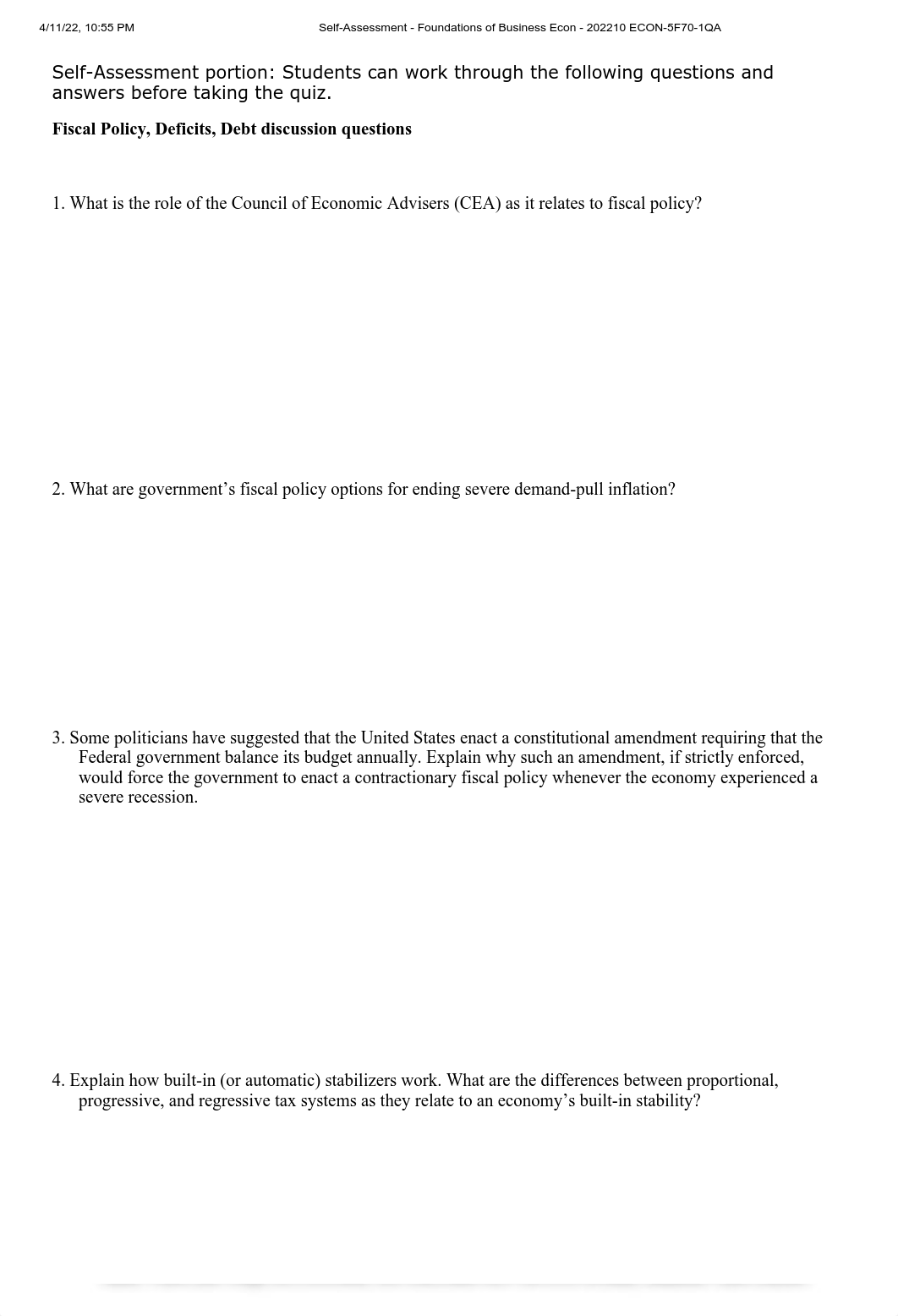 Self-Assessment - Foundations of Business Econ - 202210 ECON-5F70-1QA unit 11.pdf_duxku944hi7_page1