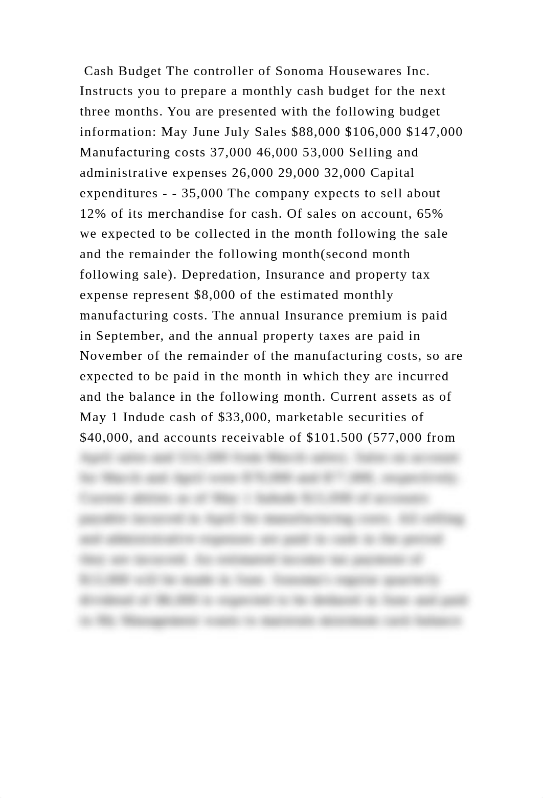 Cash Budget The controller of Sonoma Housewares Inc. Instructs you to.docx_duxppsj2xmf_page2