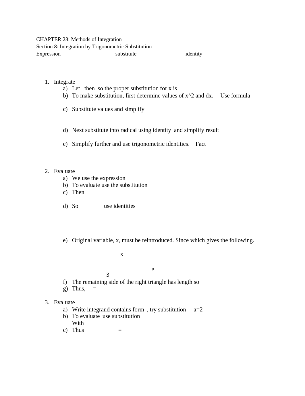 CHAPTER 28 Methods of Integration Section 8 Integration by Trigonometric Substitution_duxsp91e1ke_page1