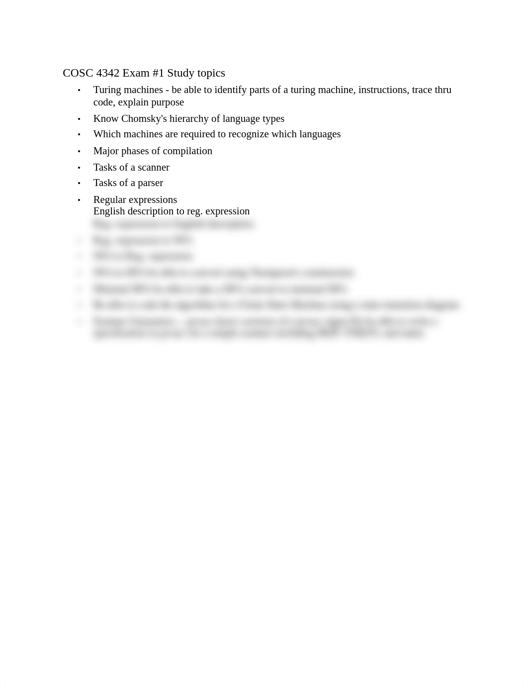 COSC4342 Exam 1 Study Guide - Topics_duy5n3kapro_page1