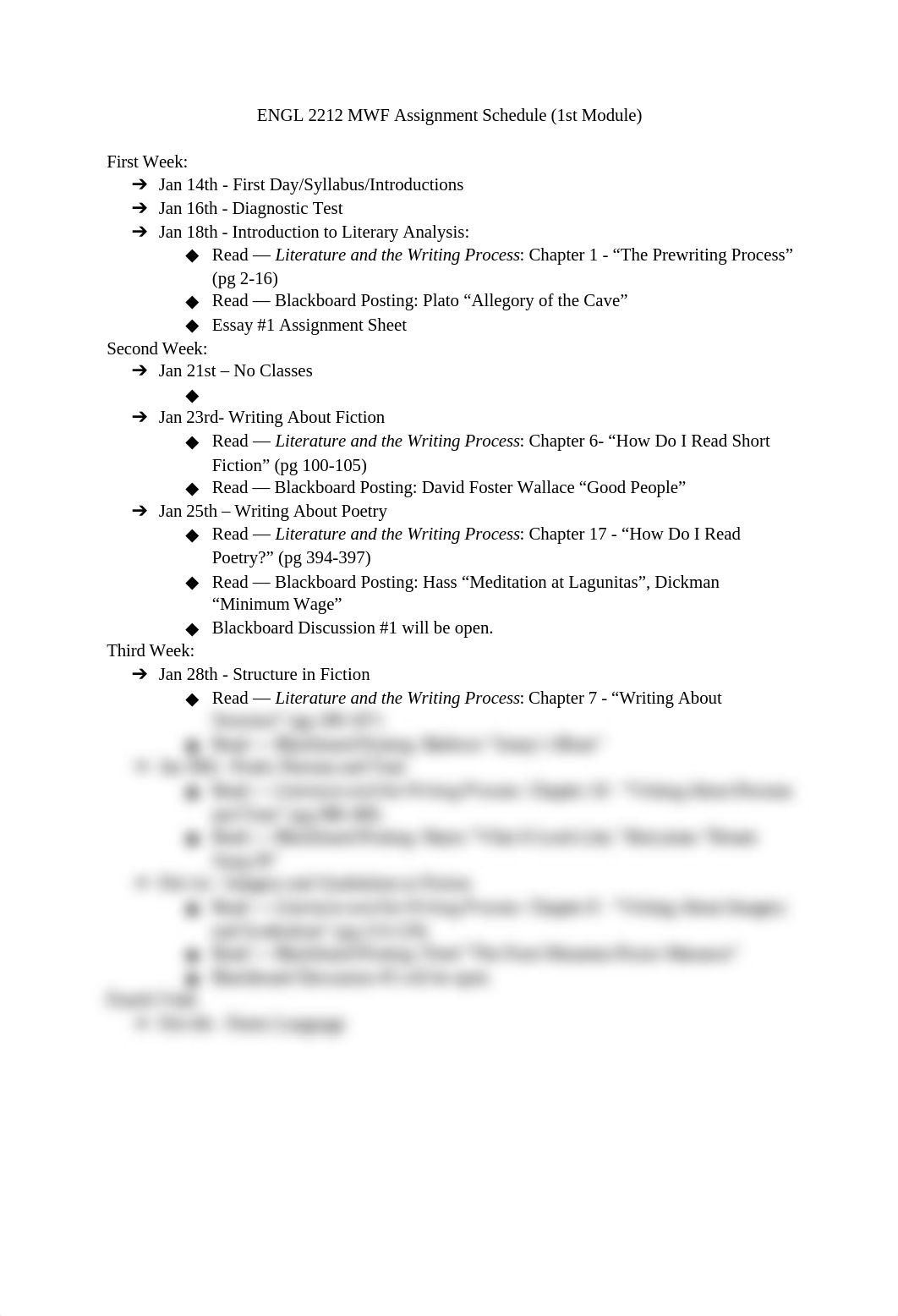 ENGL 2212 Assignment Schedule Spring 2019 MWF (1st Four Weeks)(1) (1).docx_duybqvedf19_page1