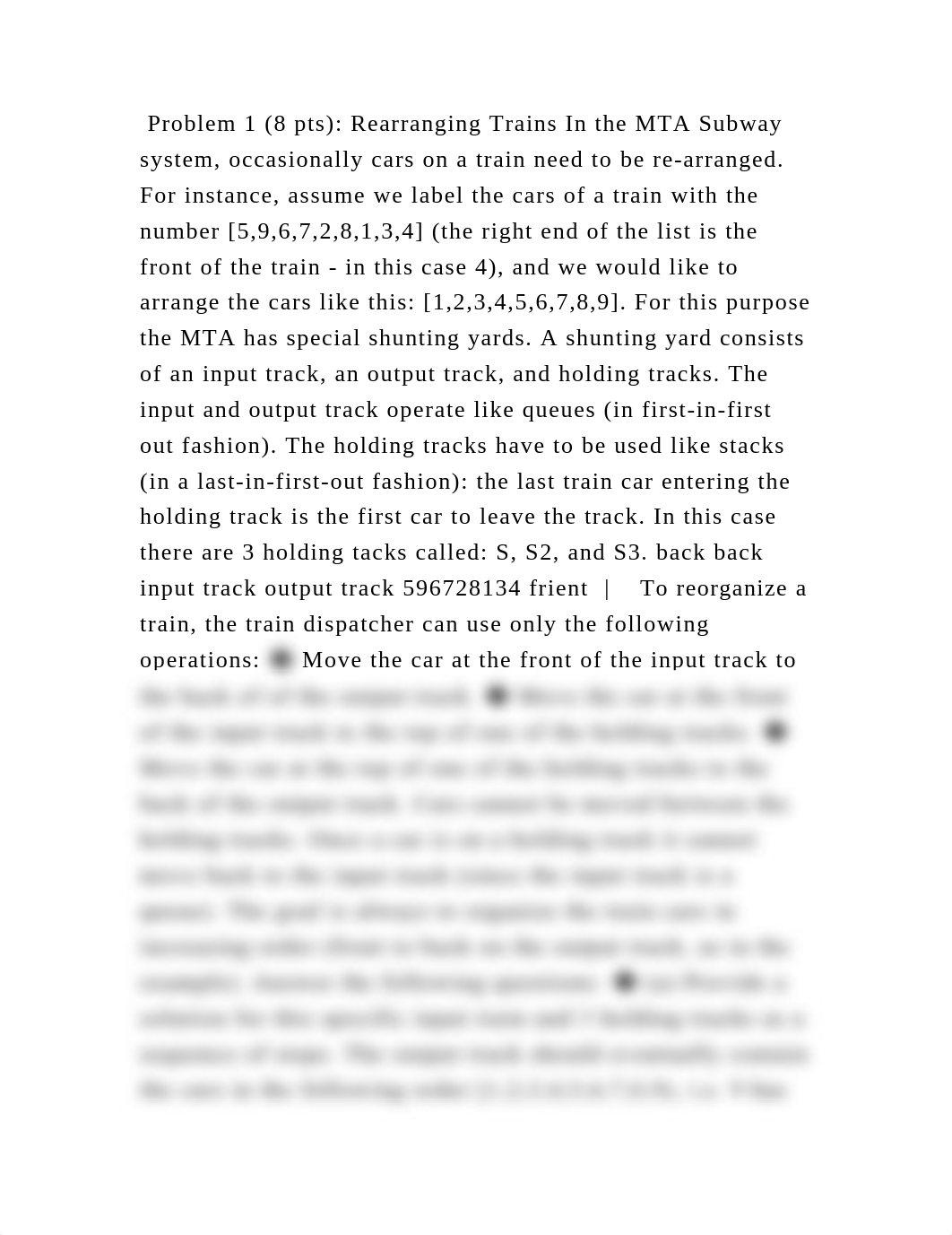 Problem 1 (8 pts) Rearranging Trains In the MTA Subway system, occas.docx_duydj22mrtm_page2