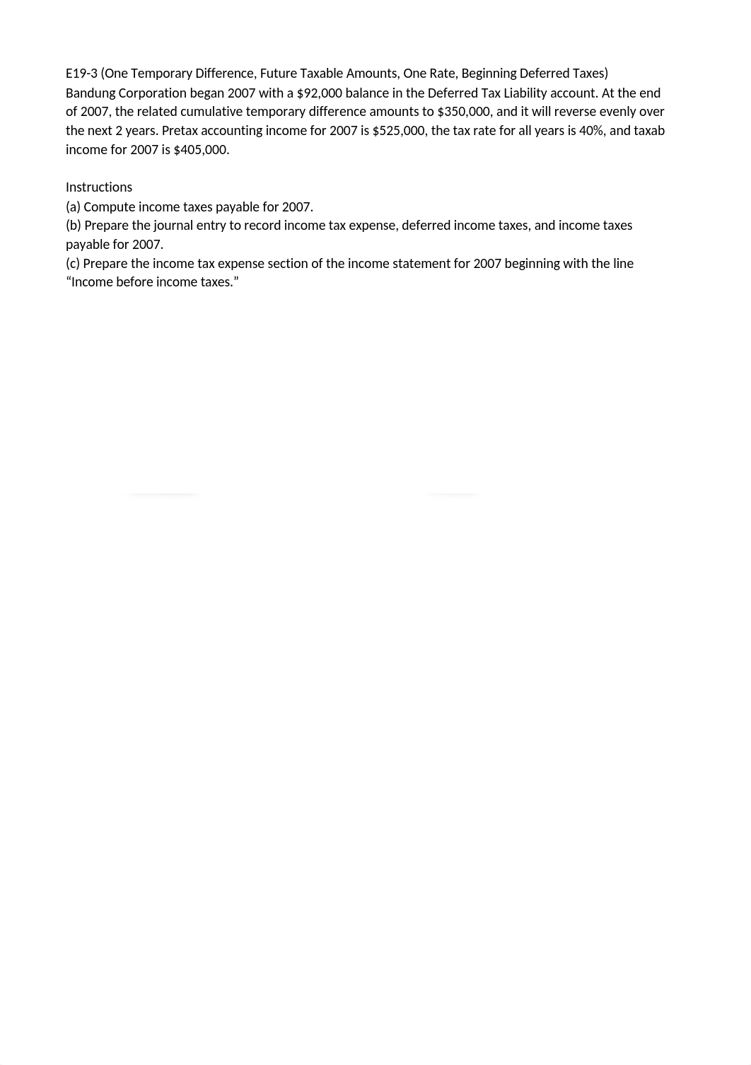 ACC 423 Week 4, Individual Exercises E19-3, E19-6, E19-7, E19-9_duz7g1gvla7_page1