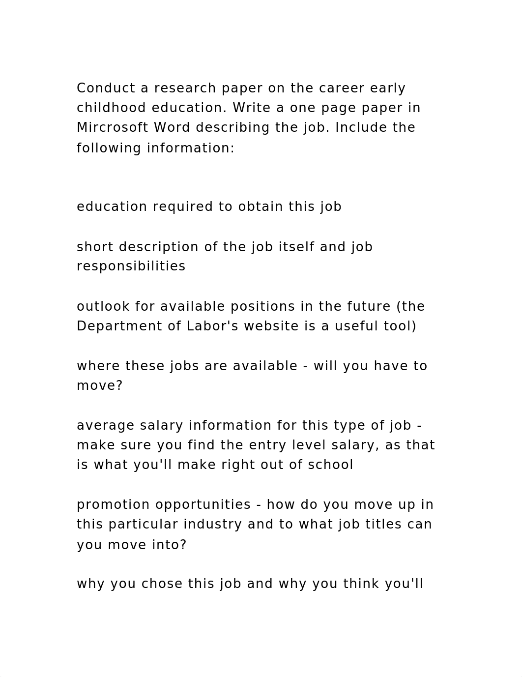 Conduct a research paper on the career early childhood education. Wr.docx_duzd10f3q5k_page2