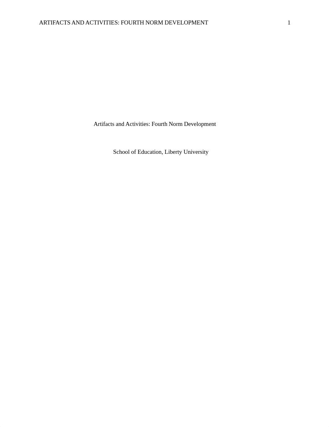 EDUC 539 Artifacts and Activities_Fourth Norm Development.docx_duzrcpmvzps_page1