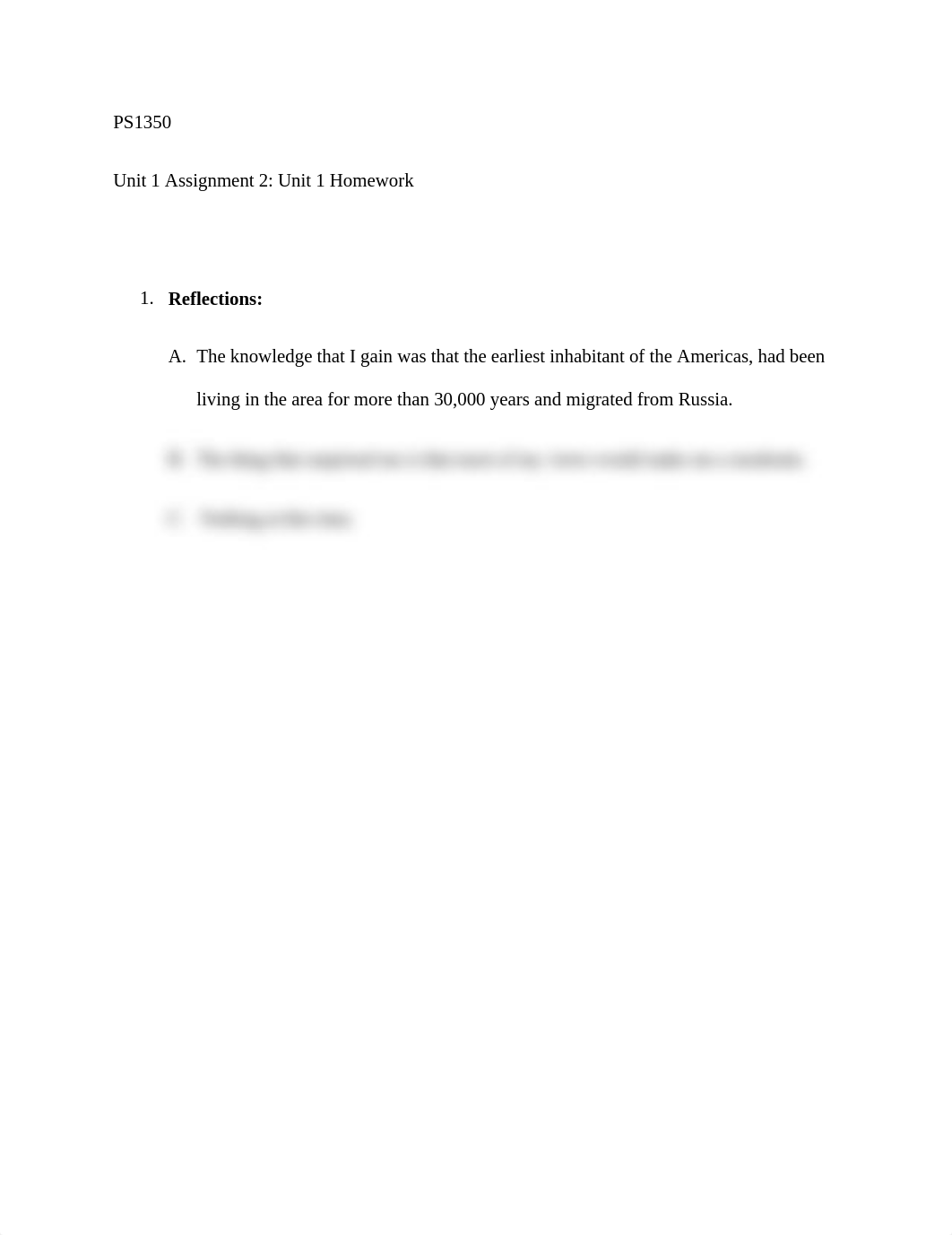 Unit 1 Assignment 2 Unit 1 Homework reflections_duzslzspyai_page1
