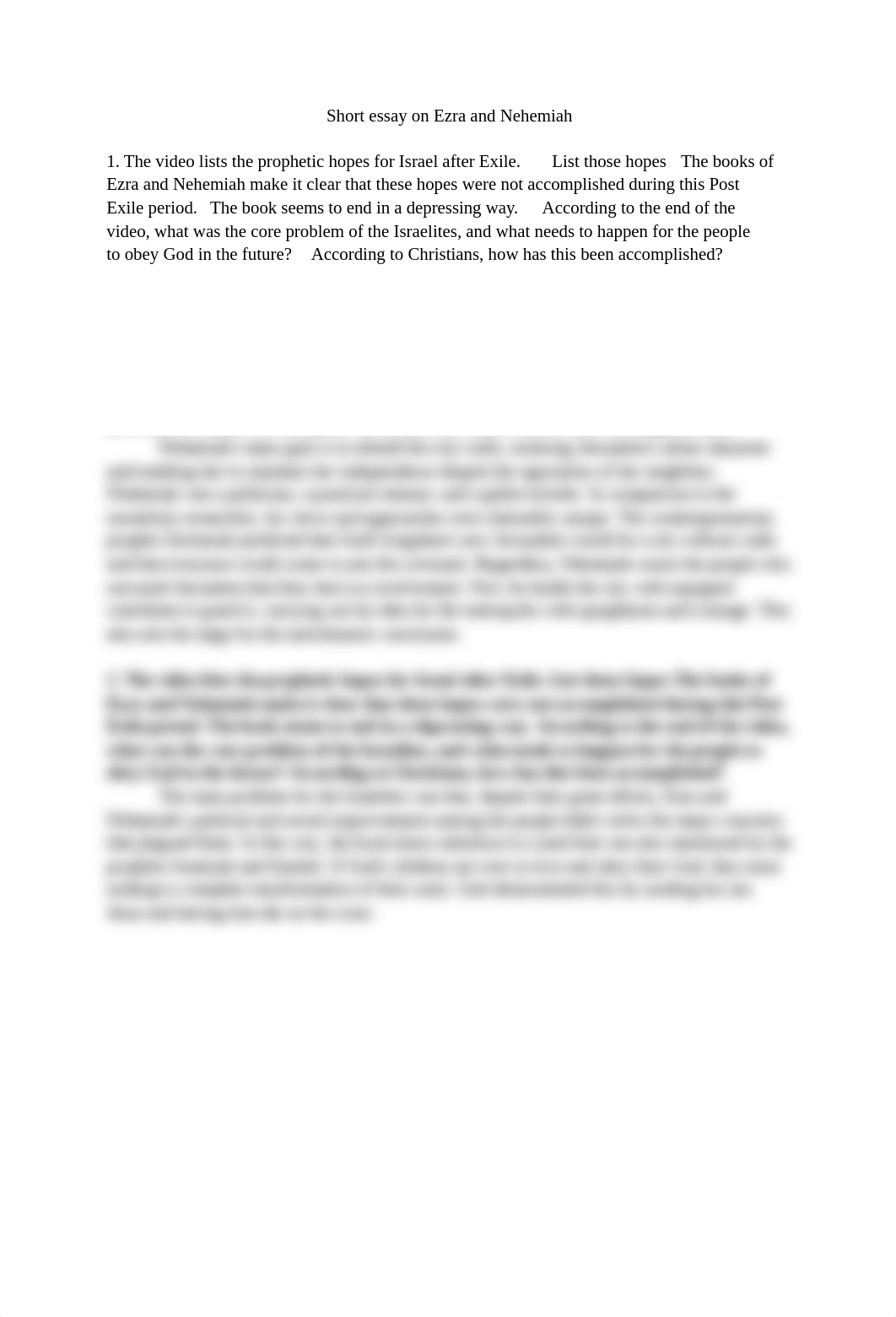 Short essay on Ezra and nehemiah.docx_dv0wf310t98_page1