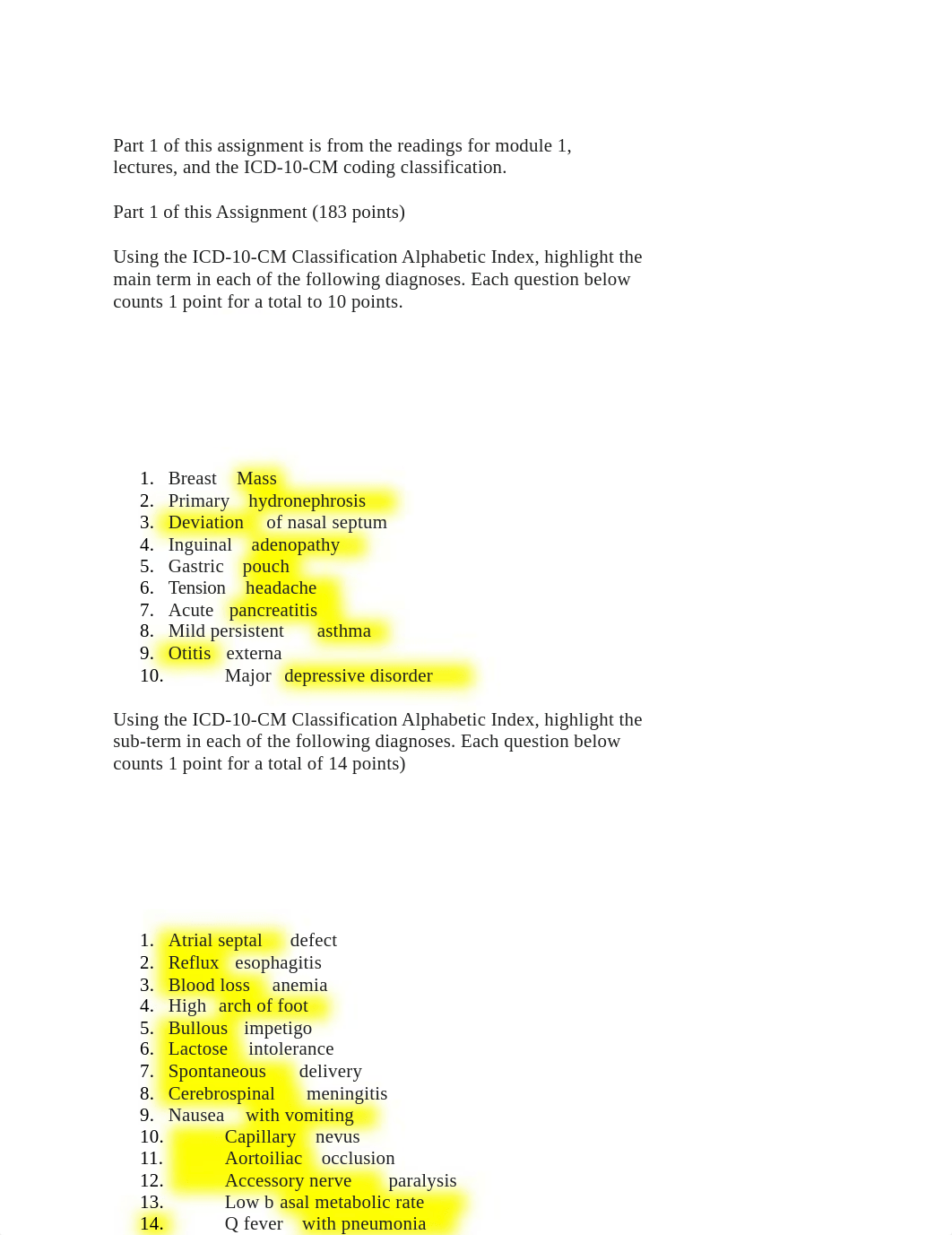 ICD-10-CM Classification, Clinical Vocabularies, Clinical Terminologies, & 3M Encoder Assignment.doc_dv1h3tjn8zw_page1