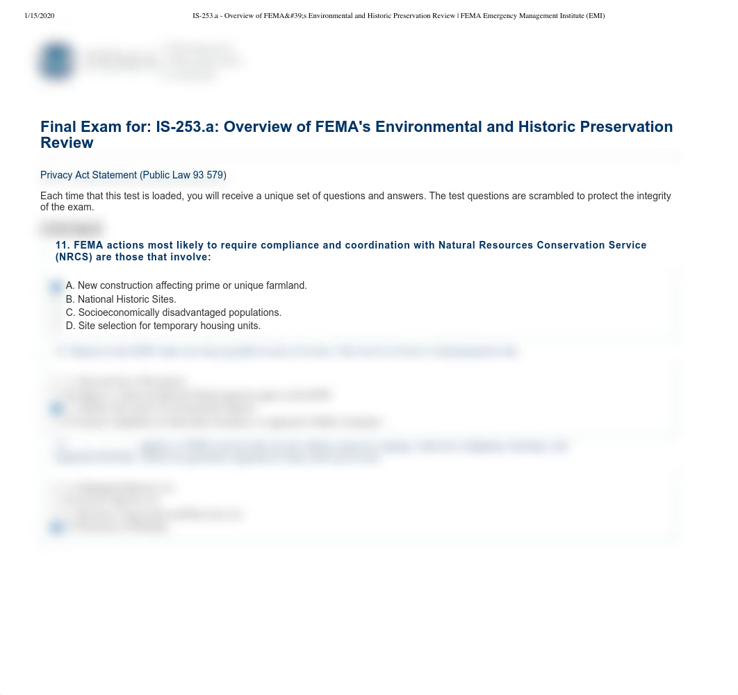 IS-253.a - Overview of FEMA&#39;s Environmental and Historic Preservation Review _ FEMA Emergency Ma_dv1ixdhua4x_page1