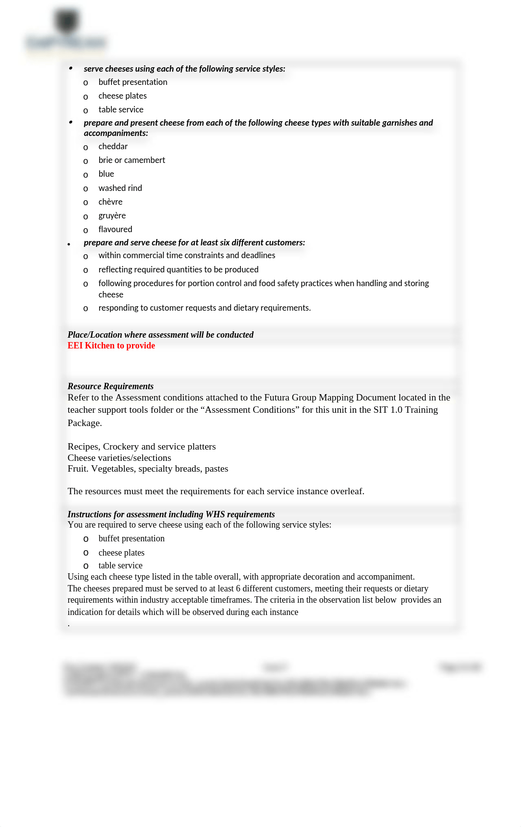 Assessment 2_SITHCCC017 Practical Handle  Serve Cheese V1.docx_dv1l9tqhz8x_page2