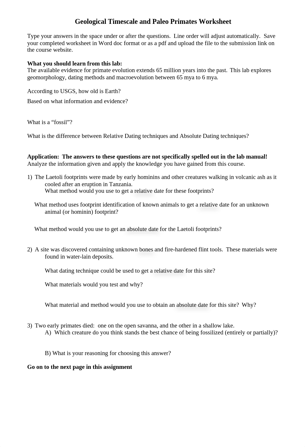 11-Geological Timescale and Paleo Primates Worksheet.docx_dv1lpw8sr5d_page1