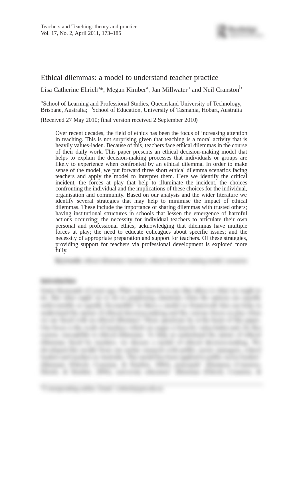 Ehrich et al. (2011) Ethical dilemmas a model to understand teacher practice.pdf_dv1r3wnvy1o_page2