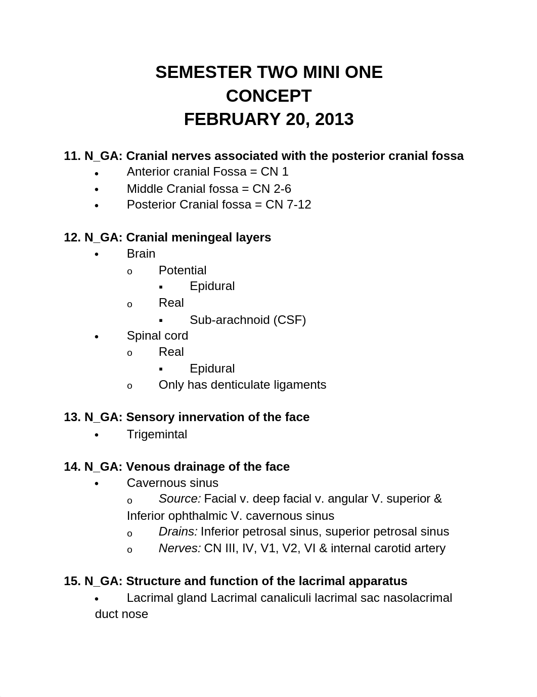 SEMESTER TWO MINI ONE FEBRUARY 20, 2013 CONCEPT - Neuro Anatomy.rtf_dv3a8lk015v_page1