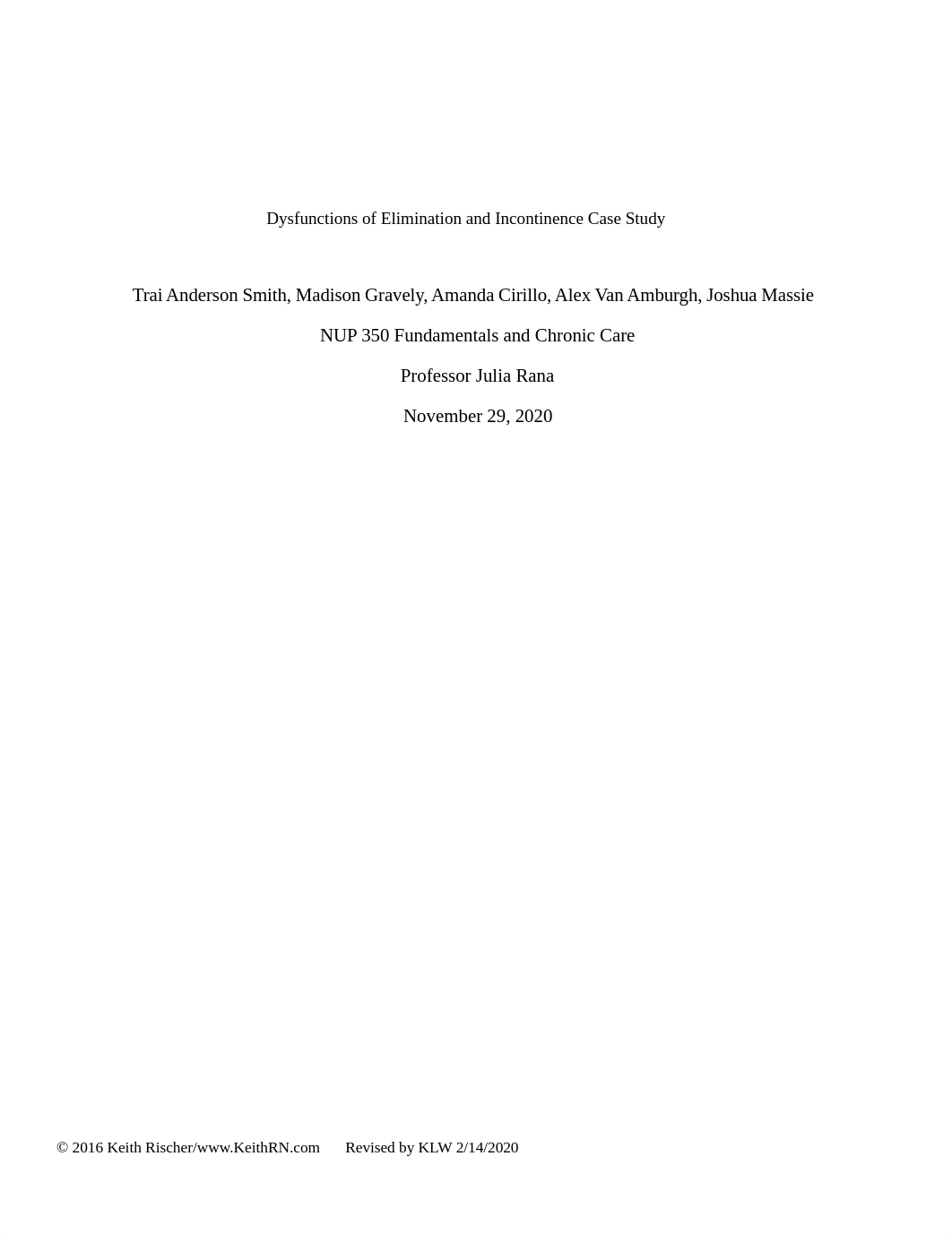 Case Study Dysfunctions of Elimination and Incontinence-2.docx_dv3nr68ejqe_page1