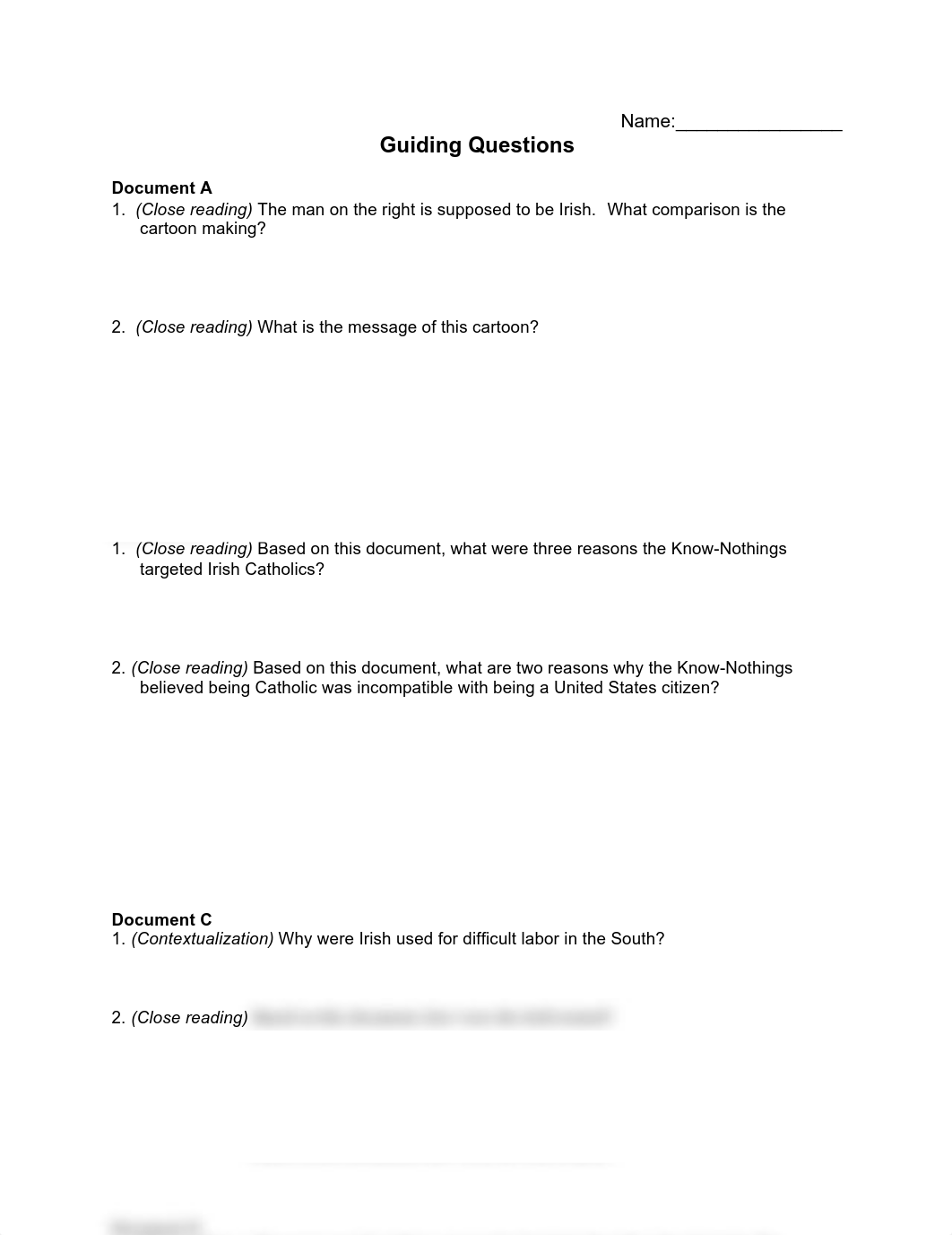 Irish immigrants guiding questions.pdf_dv3s39tysyb_page1