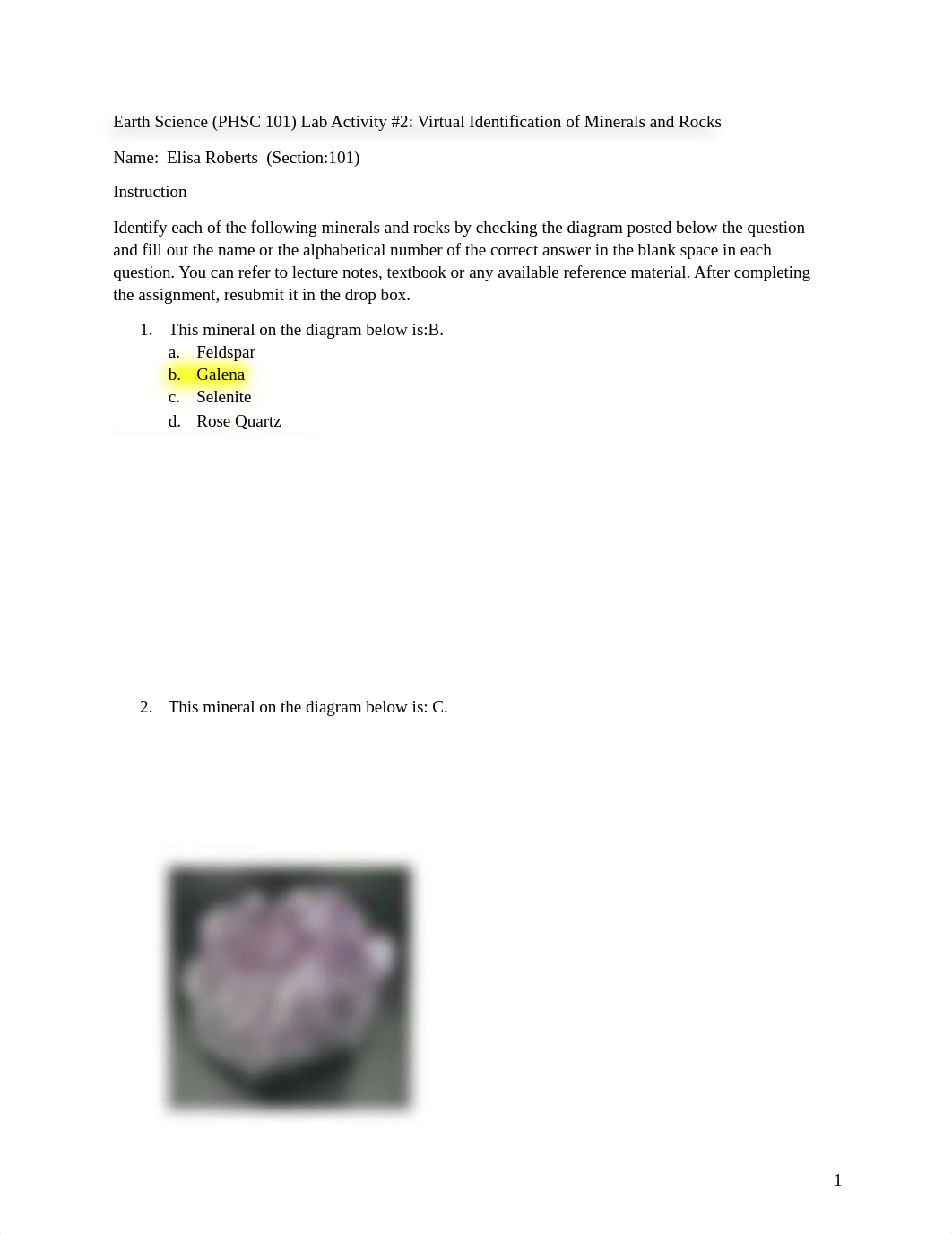 Virtual Lab Activity #2 Identification of minerals and rocks ER.docx_dv3tnd7clhc_page1