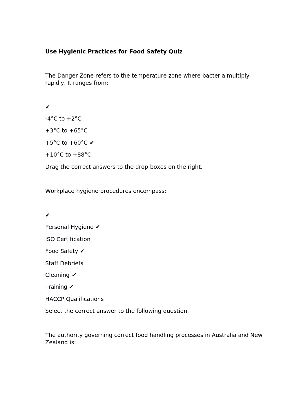 Use Hygienic Practices for Food Safety Quiz.docx_dv3toafy4xu_page1