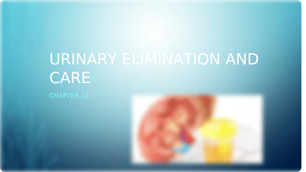 Chapter 31 Urinary Elimination and Care.pptx_dv417nnbw3i_page1