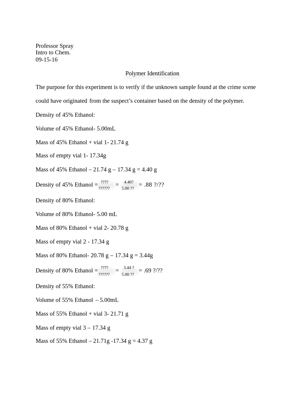 Lab Report 2 Polymer Identification_dv4b3nts168_page1