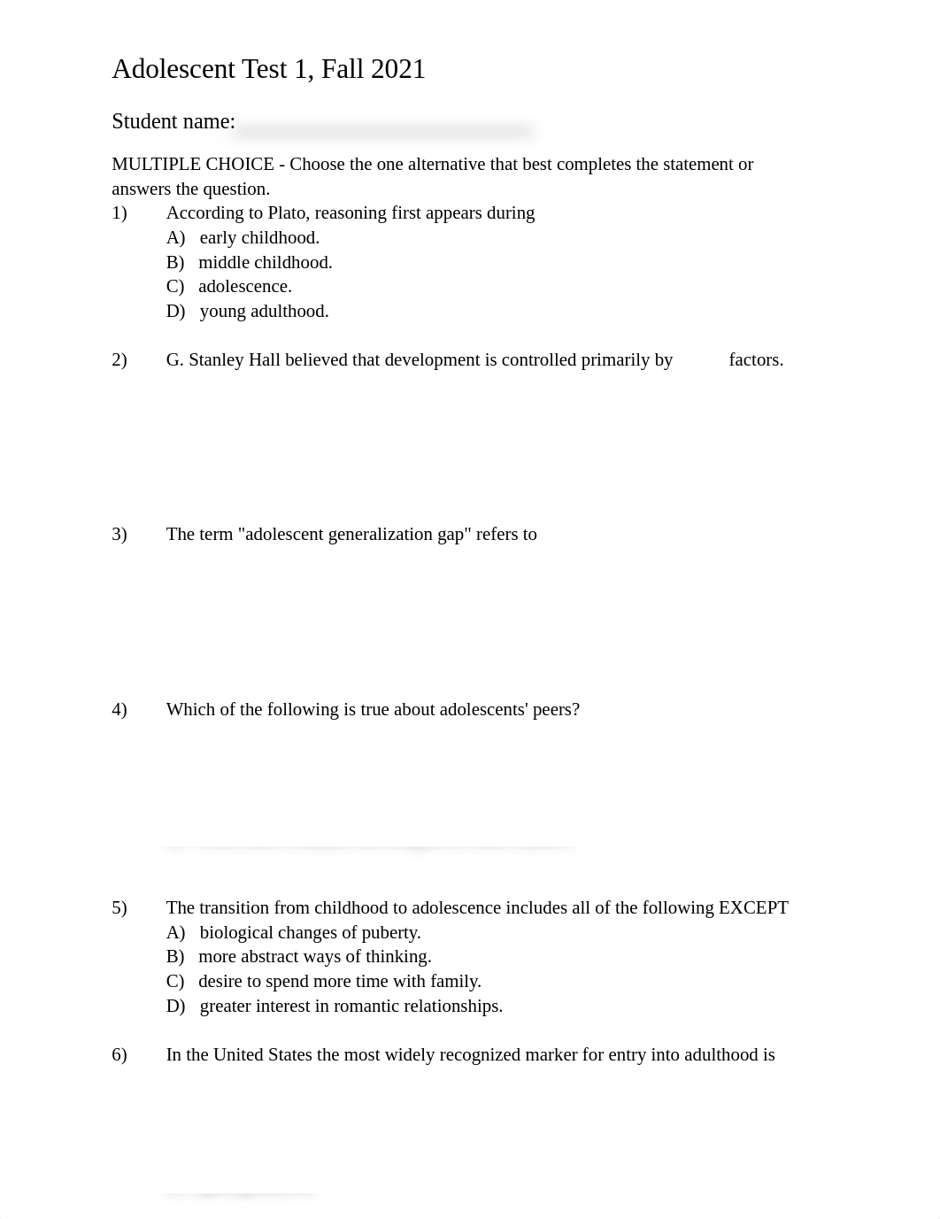 Adolescent Test 1, CPT 1,2,3,4 Study Guide.docx_dv4f5vad30z_page1