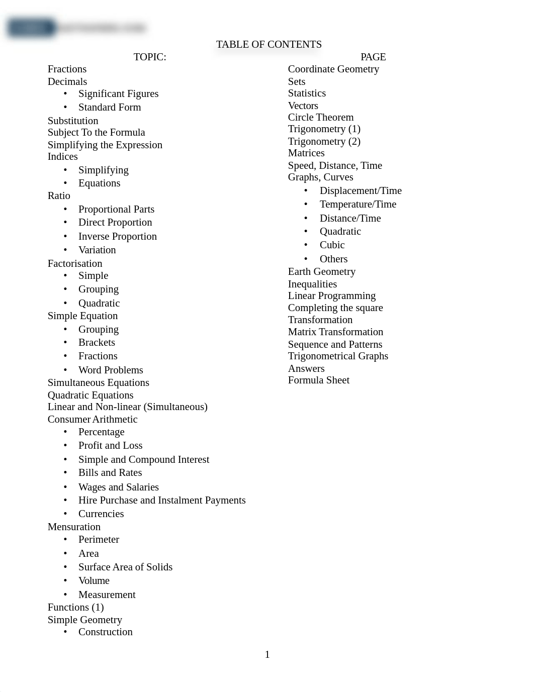 CSEC Maths P2 Sorted by Topic.pdf_dv4sn87g6od_page1