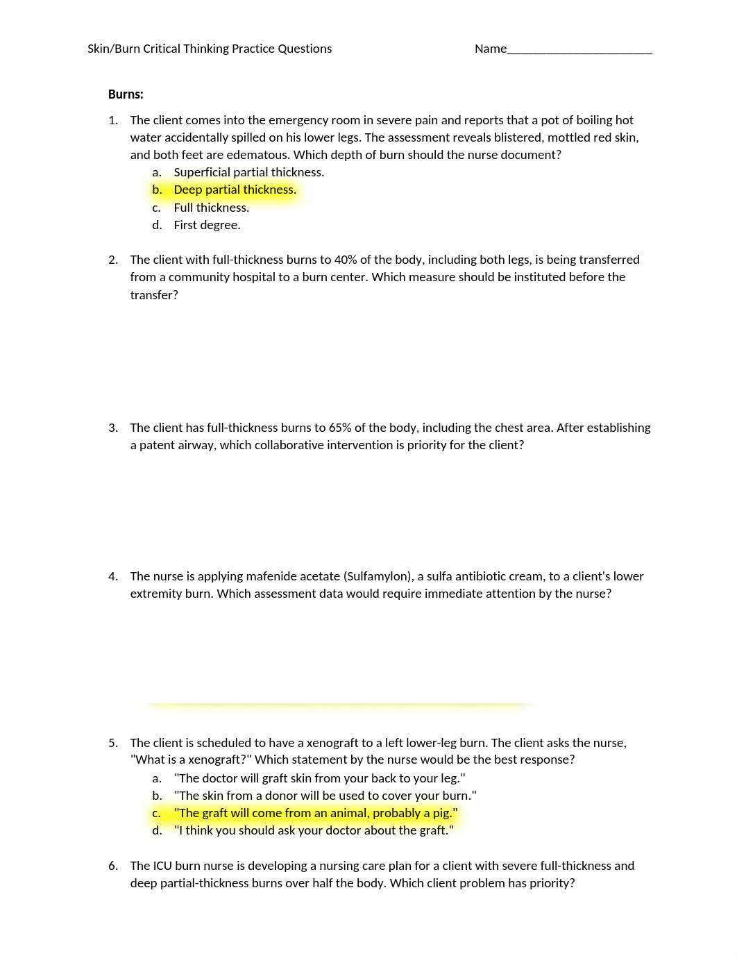 Skin-Burn Practice Questions HW answered done.docx_dv64ad387ft_page1