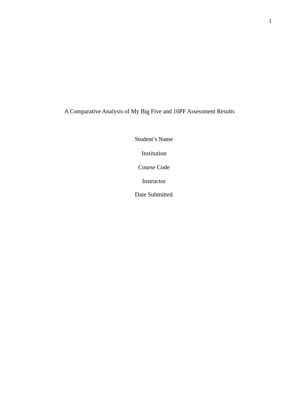 The Big Five Personality assessment and Cattell's 16PF personality assessment.docx_dv65oisvsb0_page1