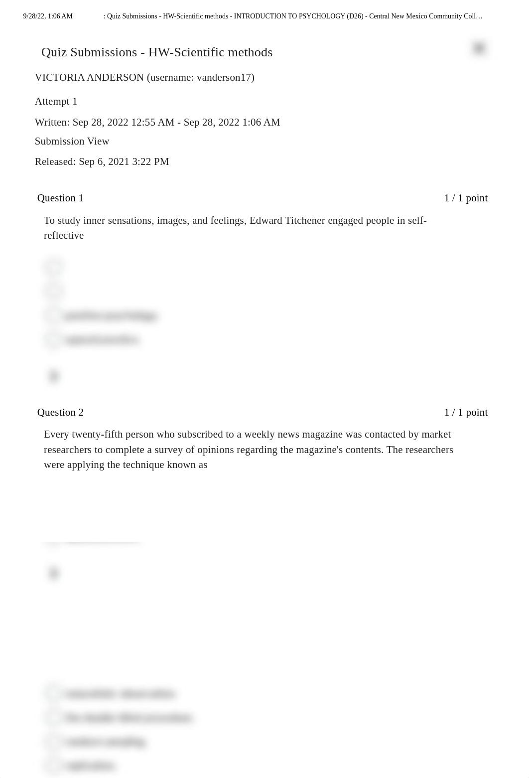 _ Quiz Submissions - HW-Scientific methods - INTRODUCTION TO PSYCHOLOGY (D26) - Central New Mexico C_dv6cxea429j_page1