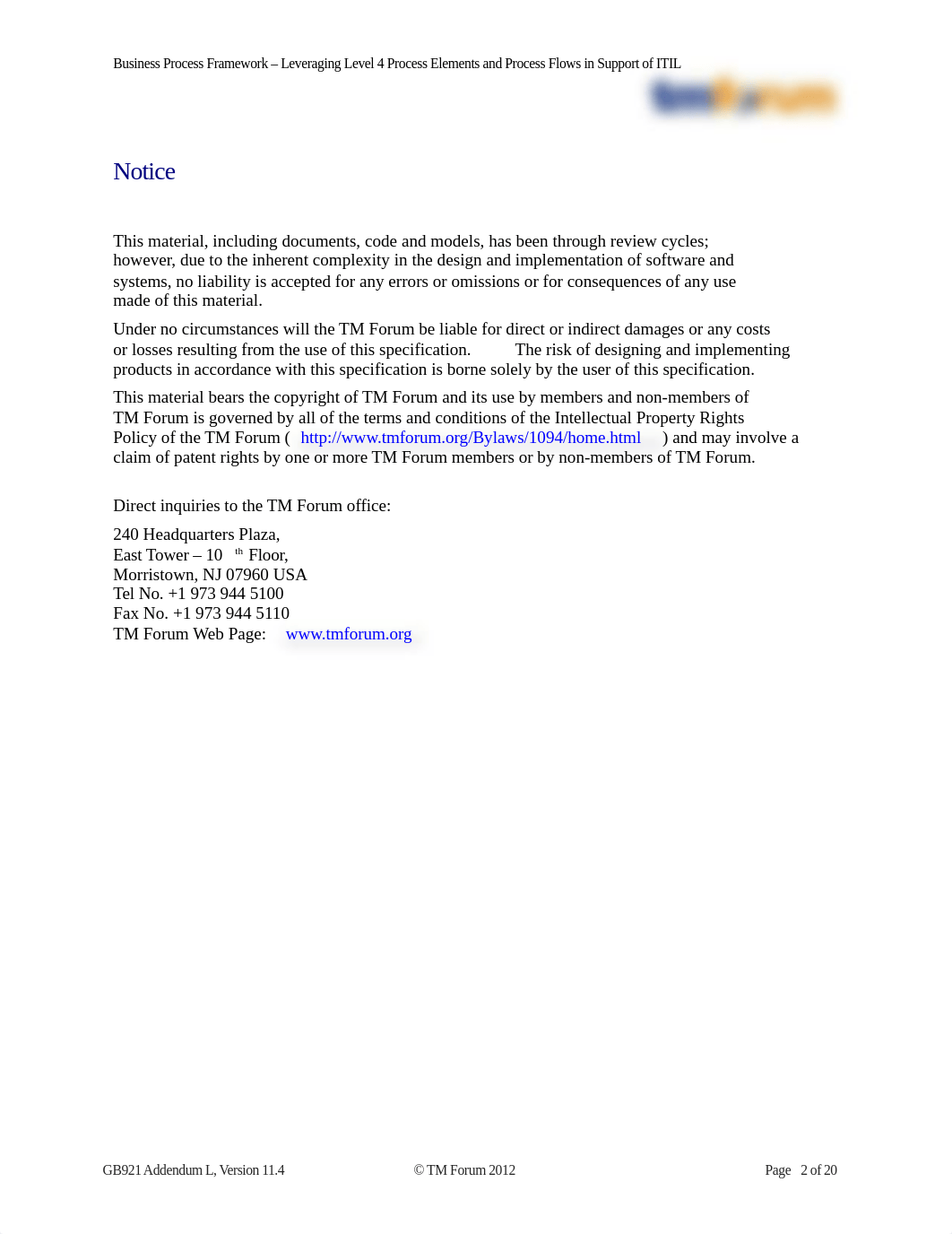 GB921L Leveraging Level 4 Process Elements and Process Flows for Support of ITIL v11.4.doc_dv6dqpvhivw_page2