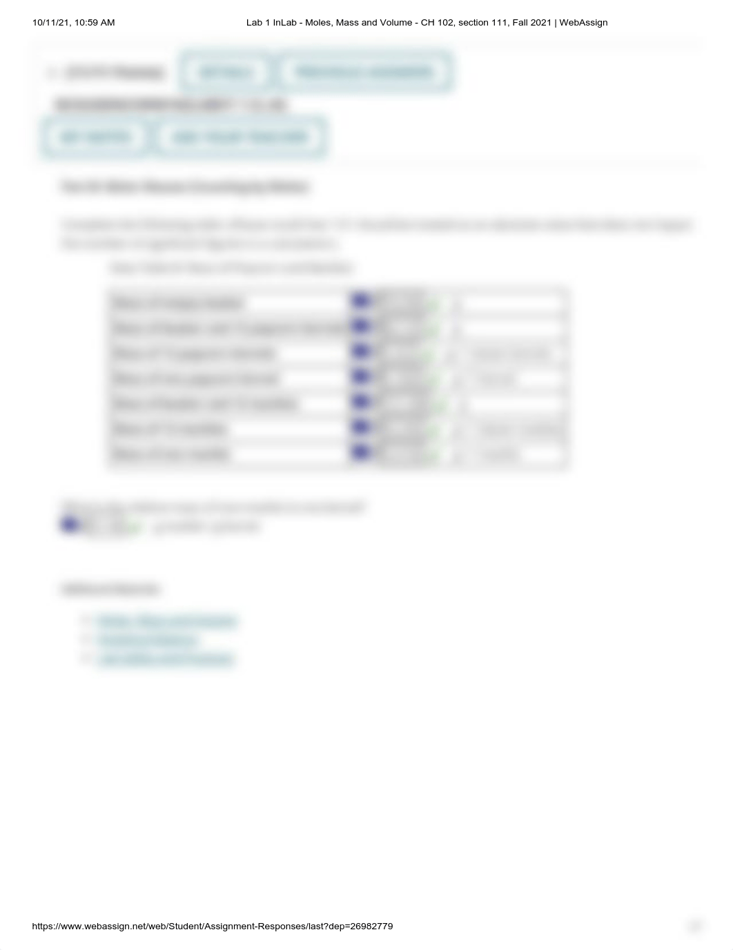 Lab 1 InLab - Moles, Mass and Volume - CH 102, section 111, Fall 2021 _ WebAssign.pdf_dv6h68eoy7u_page2