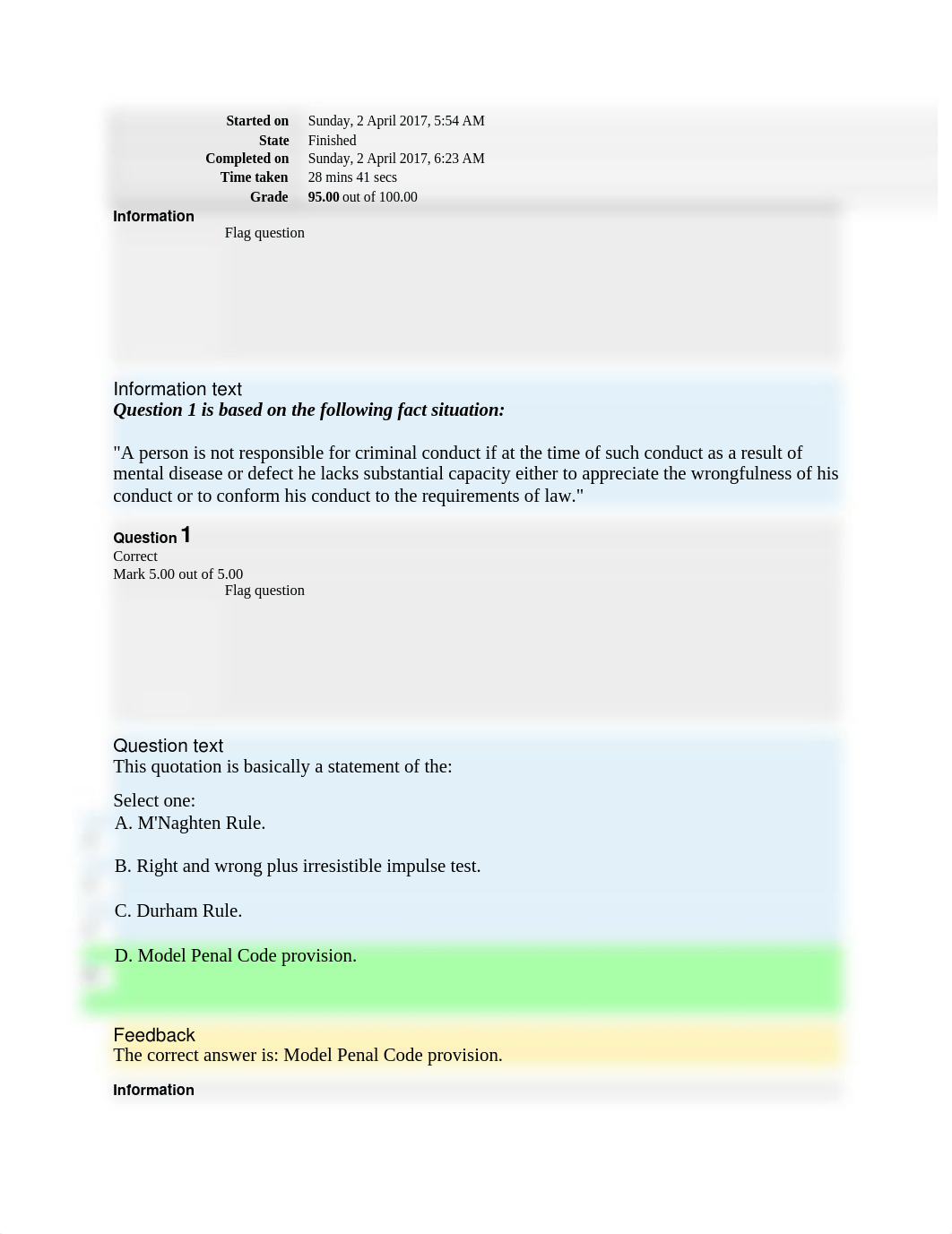 Criminal Law 613, Mid-Term Multiple Choice, #6830_dv6o4oep37k_page1