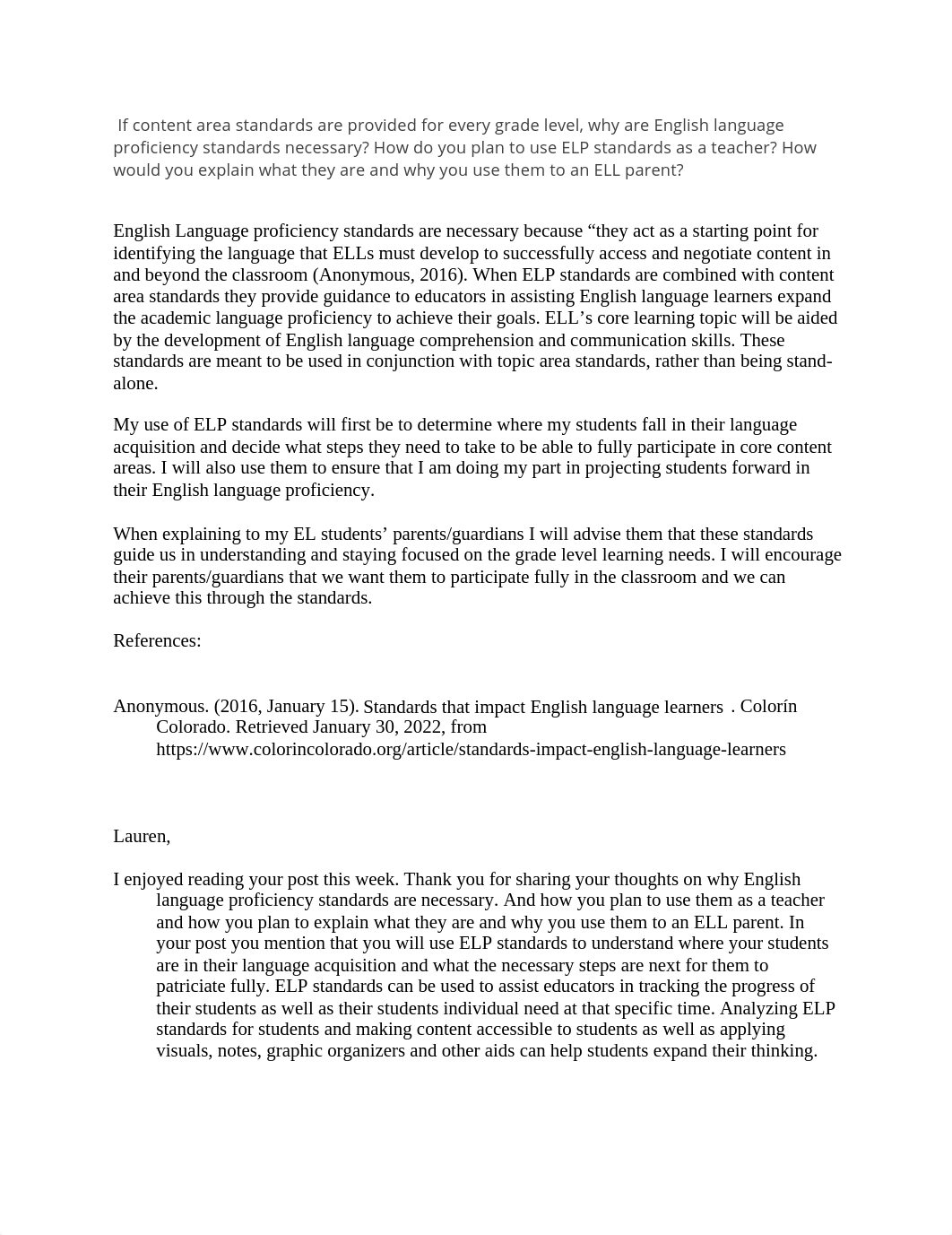 How will your knowledge of language acquisition theories enable you to support the ELLs in your clas_dv7cn7se4mq_page2