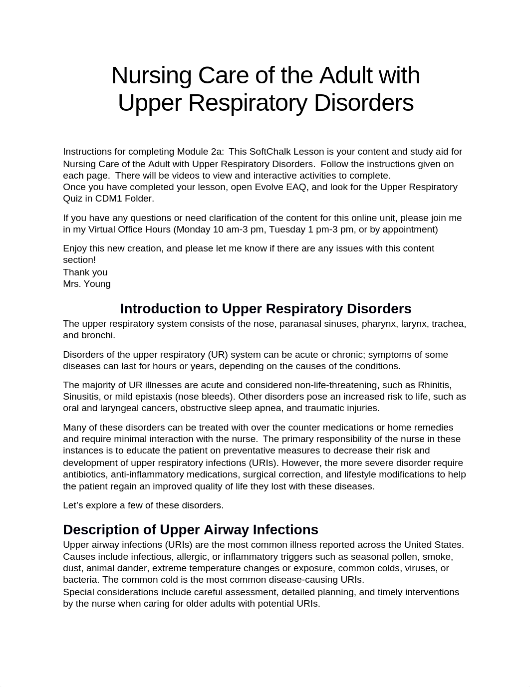 Nursing Care of the Adult with Upper Respiratory Disorders.docx_dv7wvwrz94m_page1