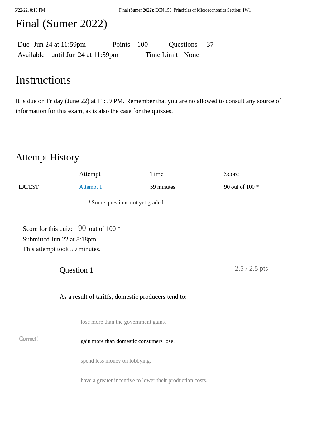 Final (Sumer 2022)_ ECN 150_ Principles of Microeconomics Section_ 1W1.pdf_dv7zsmblmnn_page1