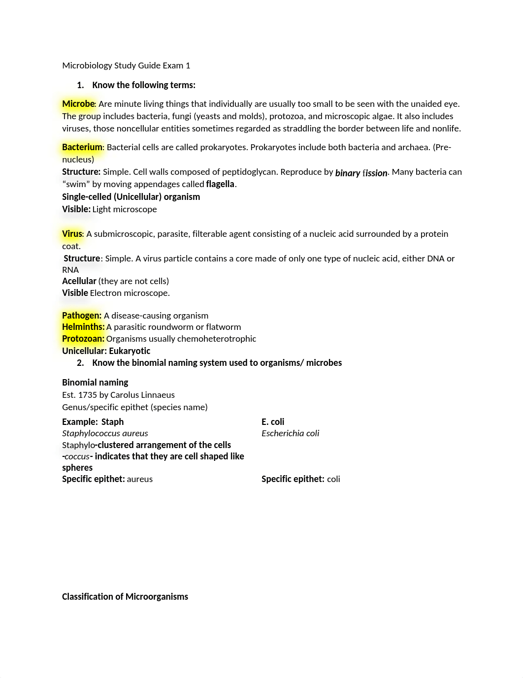 Microbiology Study Guide Exam 1.docx_dv88gmwfqym_page1