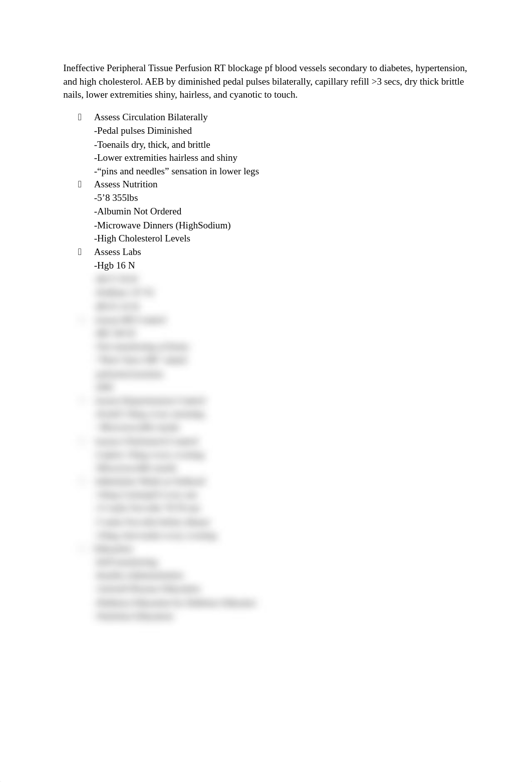 Ineffective Peripheral Tissue Perfusion RT blockage pf blood vessels secondary to diabetes.docx_dv8dtof0kve_page1
