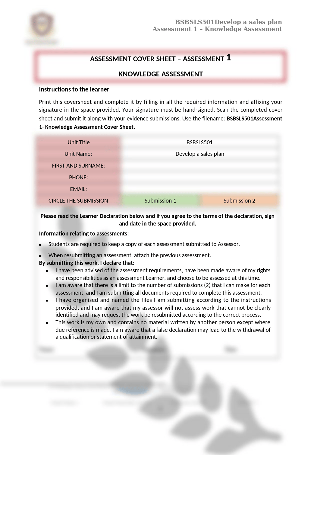 BSBSLS501 - Asseessment 1 - V2 - Jan 2019.docx_dv8hlfireu1_page1