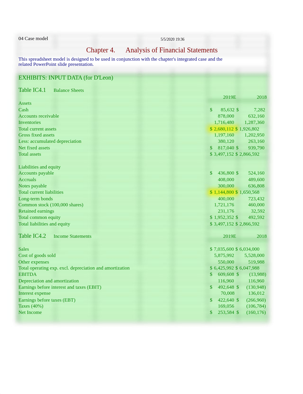 FFM15, ch 04, The D'Leon Case- solution.xlsx_dv98xql8odh_page1