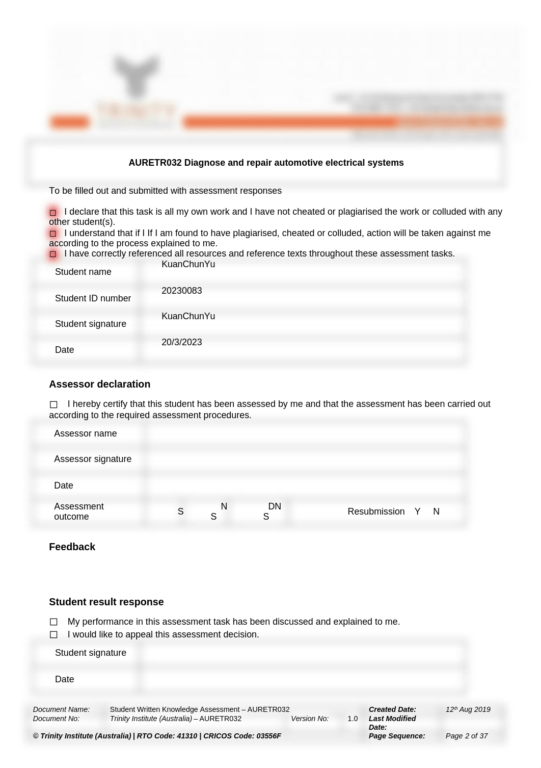 AURETR032_Assessment 1_Written Knowledge Question_V2.docx_dv9i5iwop2m_page2