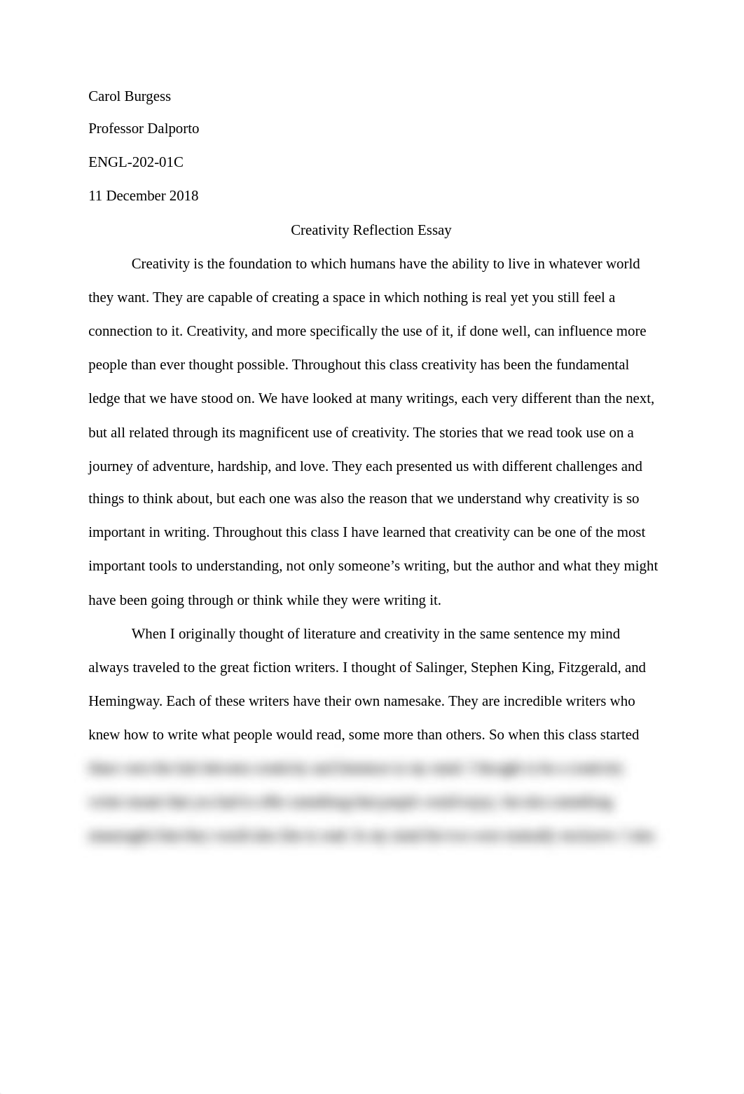 Creativity Reflection Essay .docx_dv9ldvgqwbn_page1