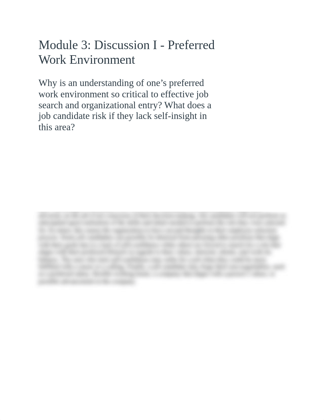 Module 3- Discussion I - Preferred Work Environment.docx_dv9ojnkhq5j_page1