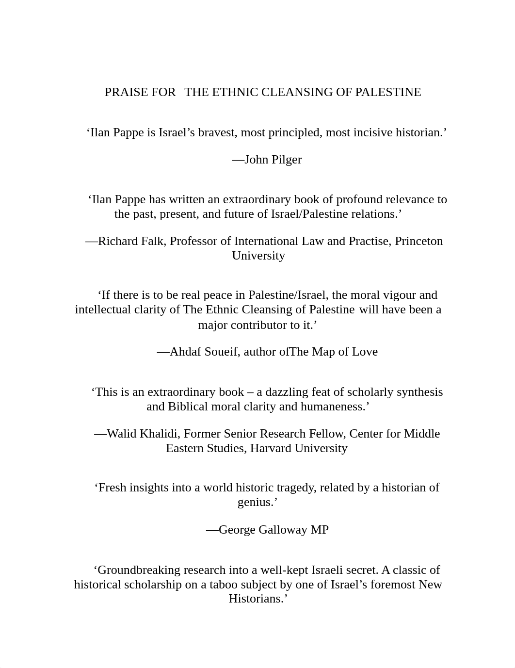 The Ethnic Cleansing of Palestine -- Ilan Pappe -- 50718th, 2006 -- Oneworld Publications -- 9781851_dv9yo5dpvza_page3